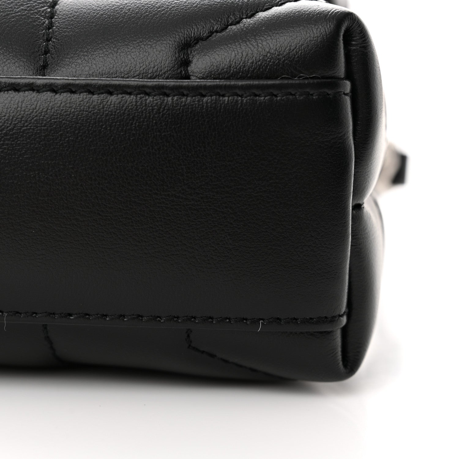 Saint Laurent Calfskin Y Quilted Monogram Toy Loulou Crossbody Bag Black 11 of 13