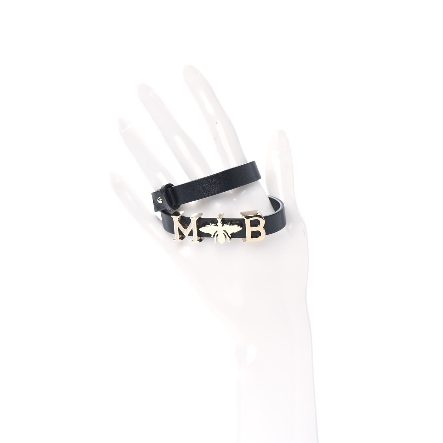 Christian Dior Calfskin My ABDior Double Bracelet Black 2 of 7