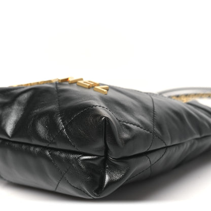 Chanel Shiny Calfskin Quilted Mini Chanel 22 Black 10 of 11
