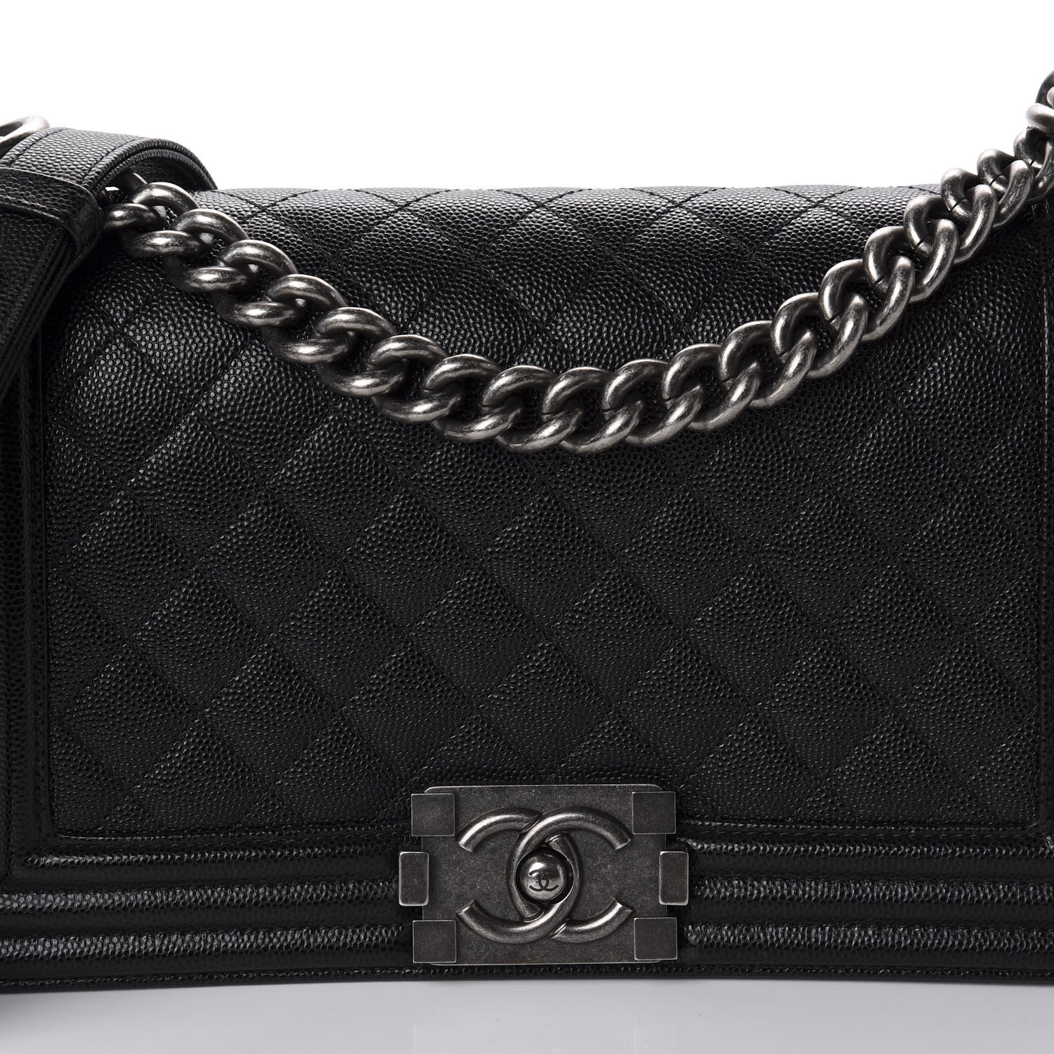 Chanel Caviar Quilted Medium Boy Flap Black 10 of 10