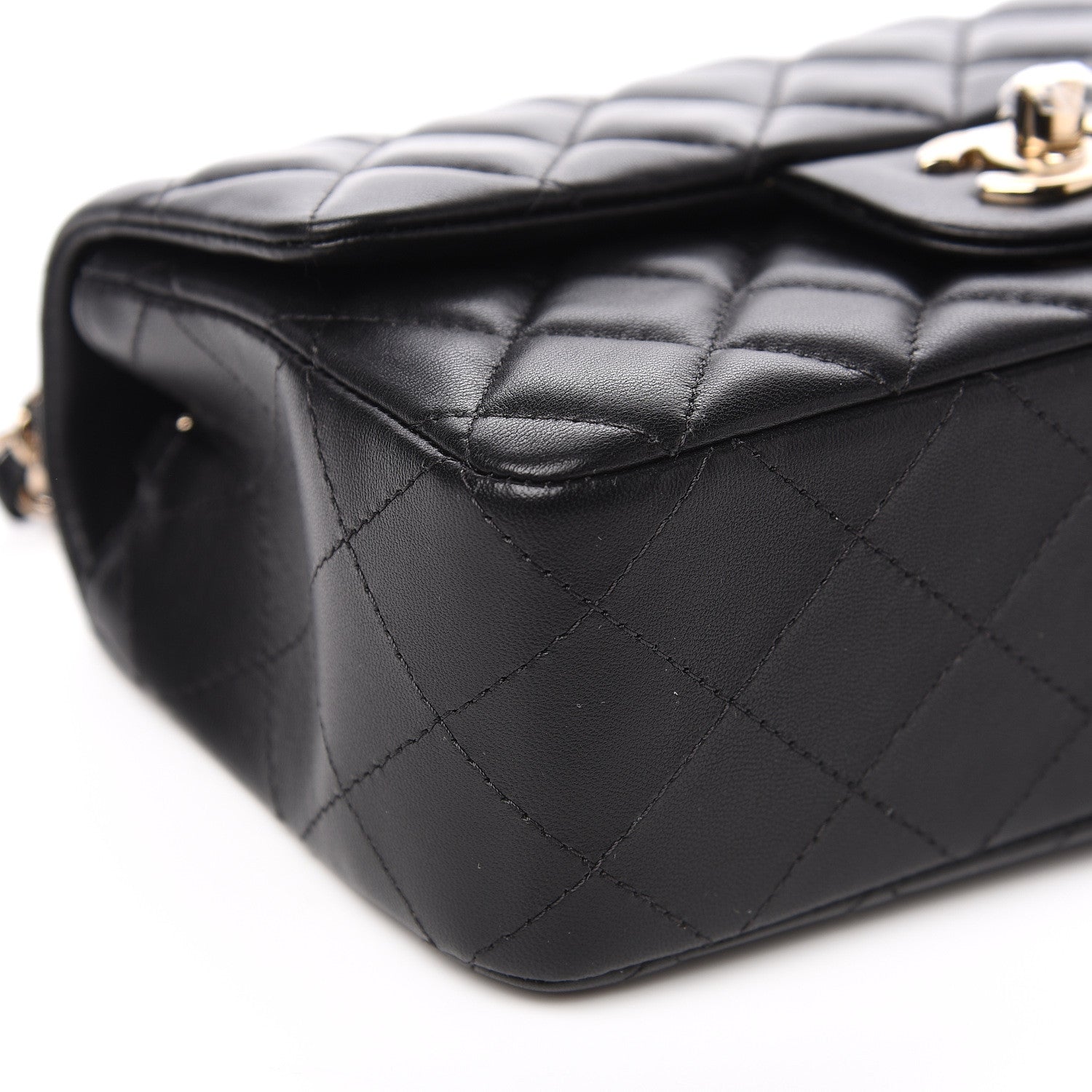 Chanel Lambskin Quilted Mini Rectangular Flap Black 8 of 11