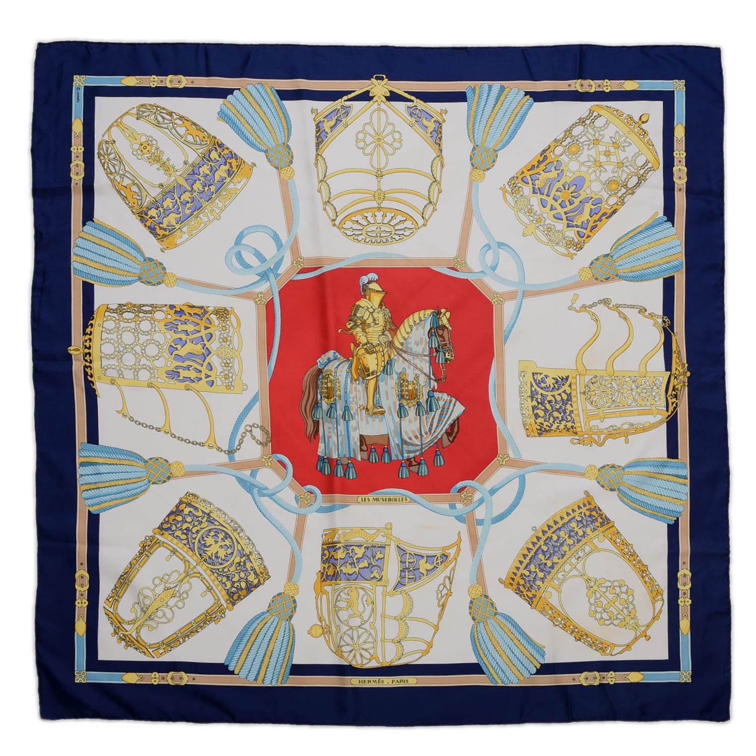 Hermes Silk Les Muserolles Scarf 90 1 of 9