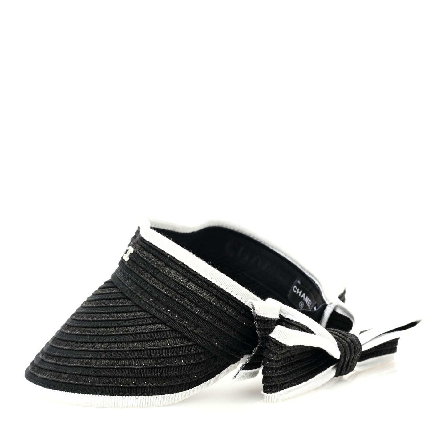 Abaca Cotton Ribbon Visor S Black