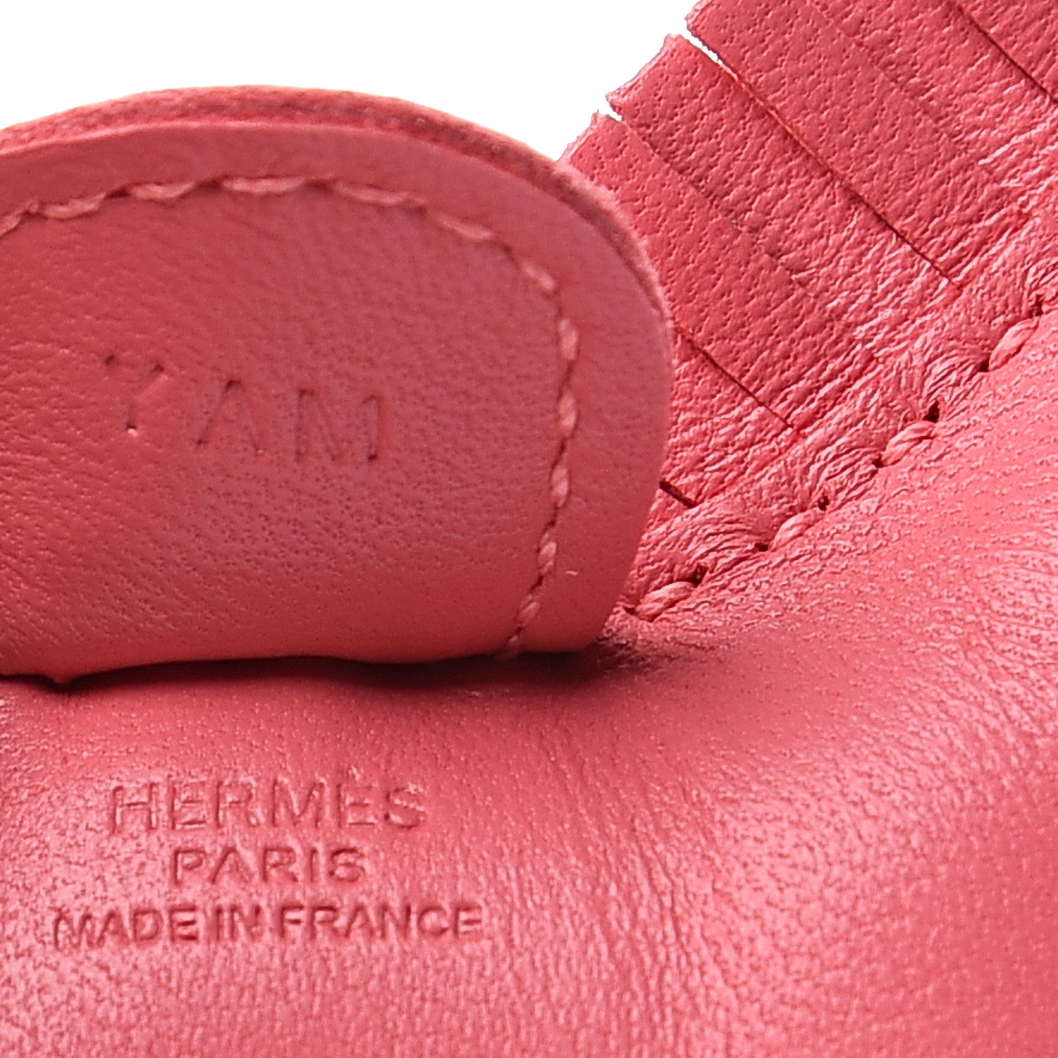 Hermes Milo Lambskin Grigri Rodeo Horse Bag Charm PM Rose Azalee 3 of 4