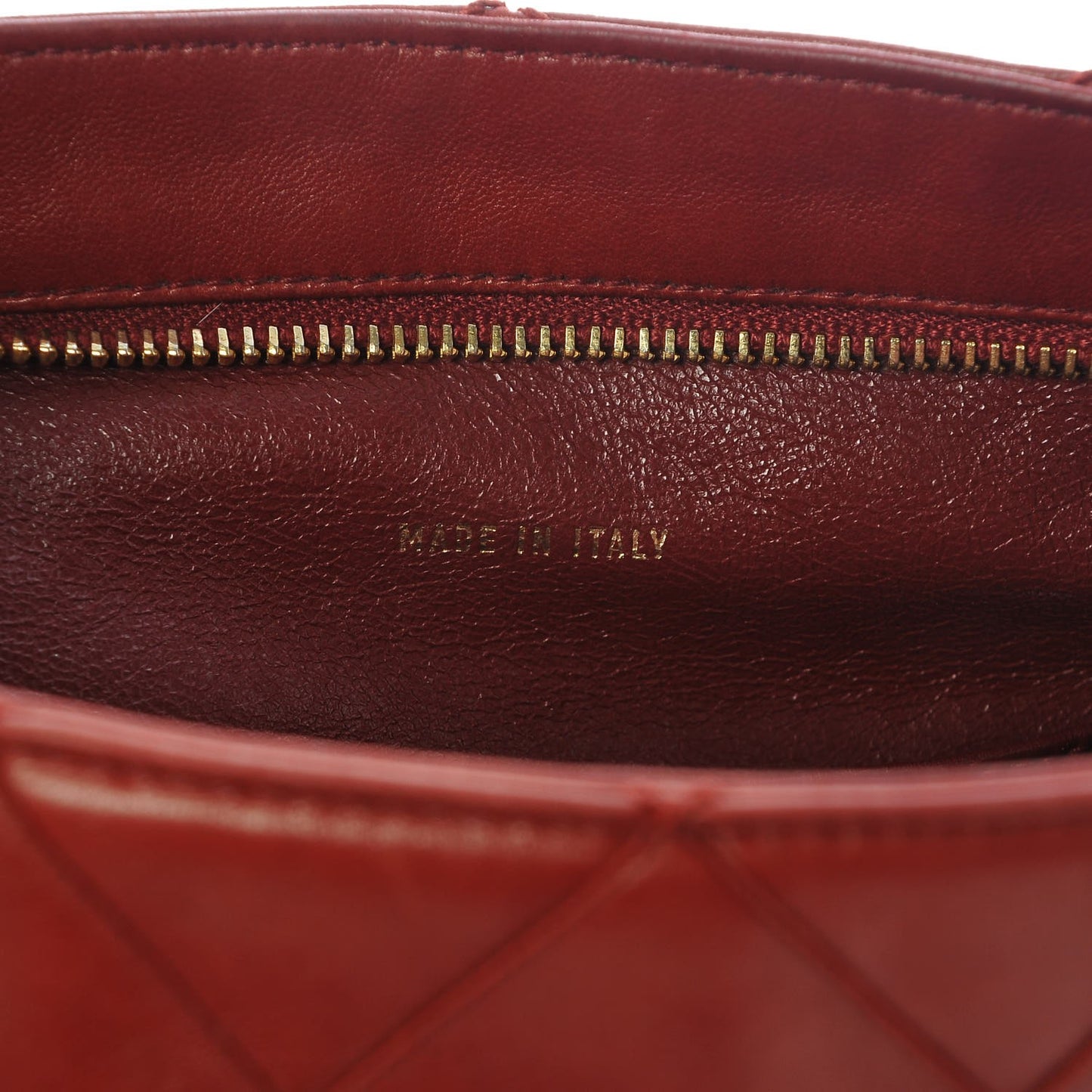 Lambskin Stitched Tassel Shoulder Bag Red