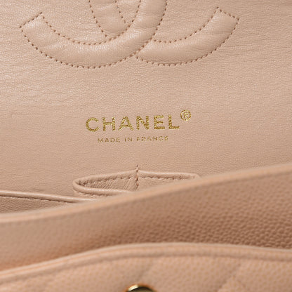 Chanel Caviar Quilted Medium Double Flap Beige 6 of 11