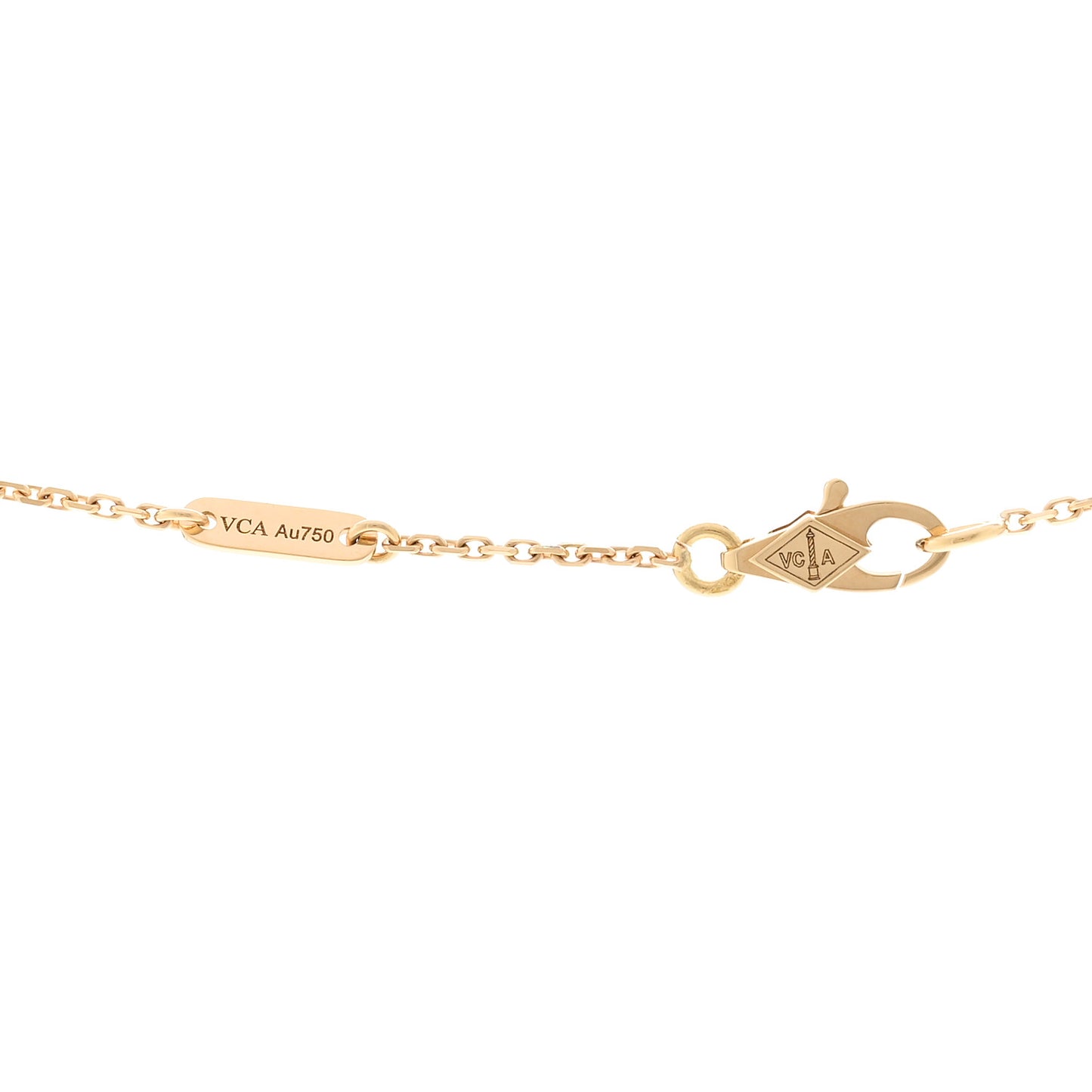 18K Yellow Gold Mother of Pearl Sweet Alhambra Pendant Necklace
