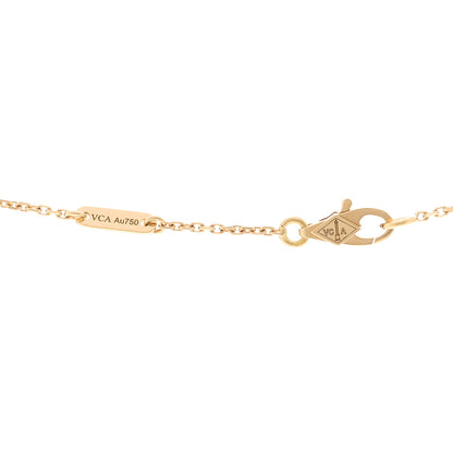 Van Cleef & Arpels 18K Yellow Gold Mother of Pearl Sweet Alhambra Pendant Necklace 5 of 5