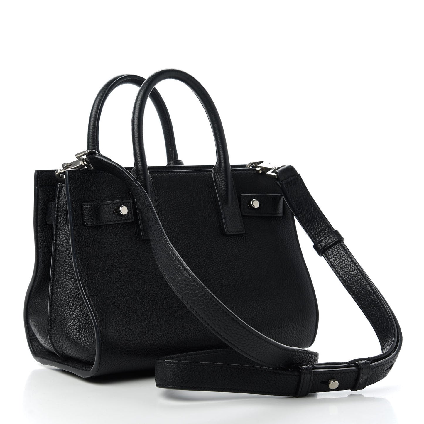 Grained Calfskin Nano Sac De Jour Souple Black