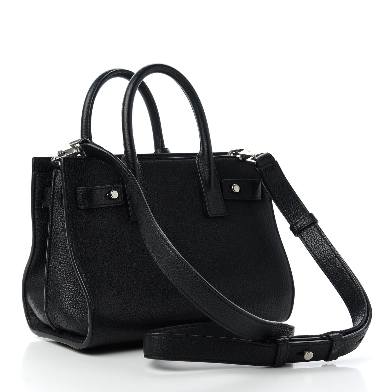 Saint Laurent Grained Calfskin Nano Sac De Jour Souple Black 3 of 10