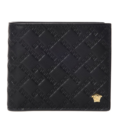 Versace Nappa Logo Bi-Fold Wallet Black 1 of 7