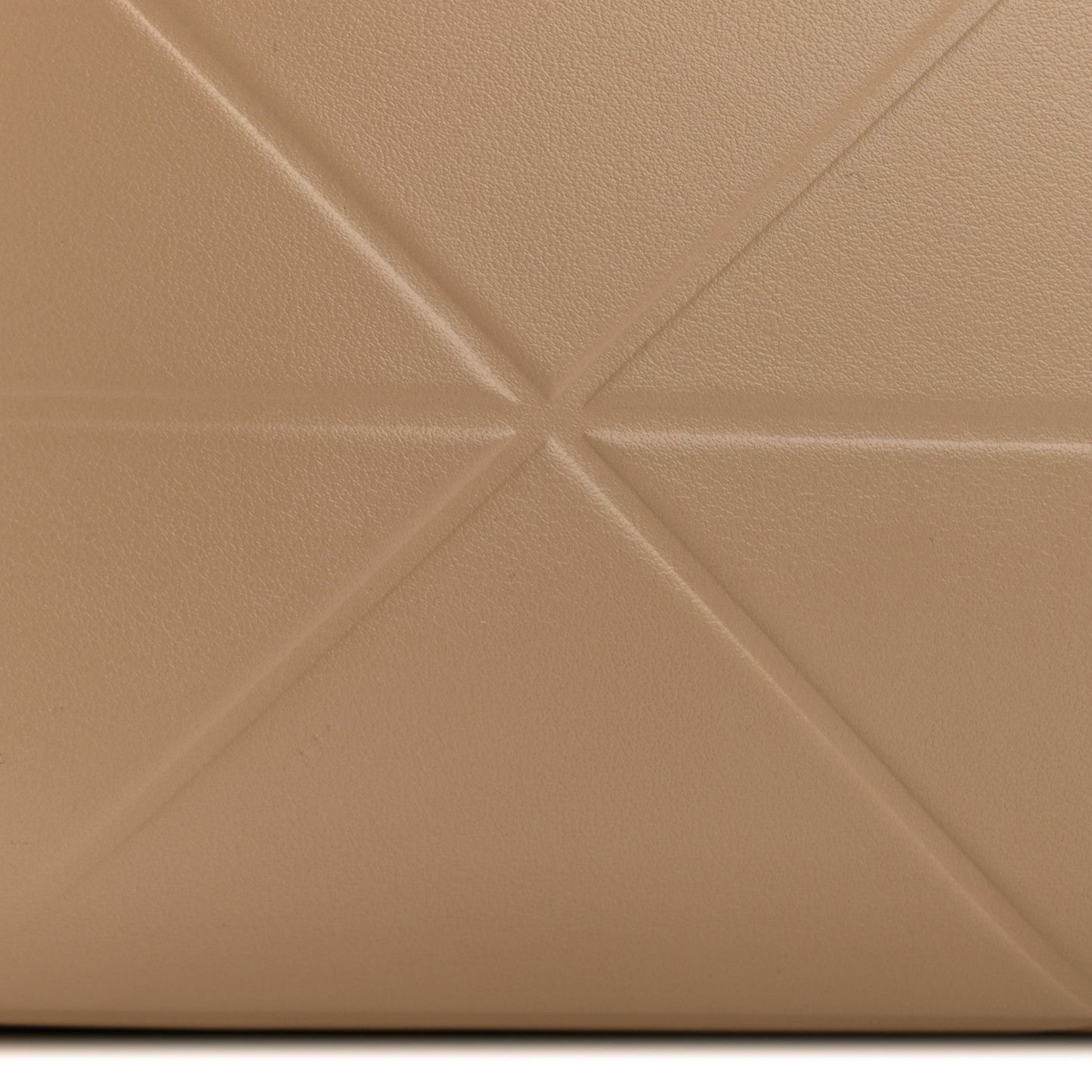 Soft Calfskin Triangolo Symbole Embossed Mini Tote Sabbia