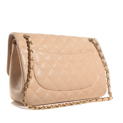 Chanel Caviar Jumbo Double Flap Beige Clair 3 of 8