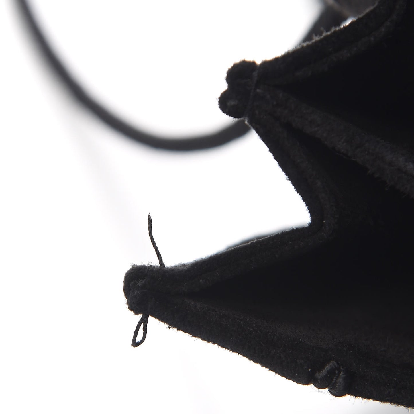 Suede Medium Monogram Fetish Satchel Black
