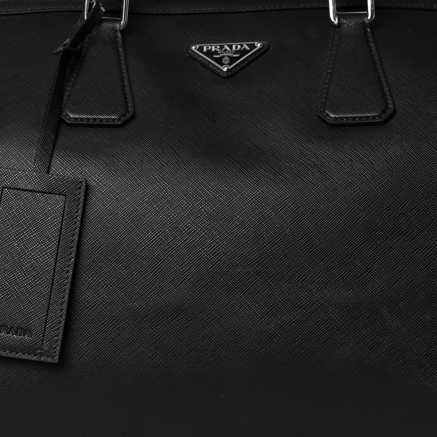 Prada Saffiano Duffle Travel Bag Black 8 of 11