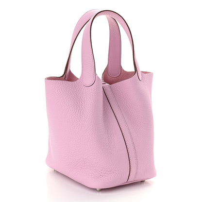 Hermes Taurillon Clemence Picotin Lock 18 PM Mauve Sylvestre 2 of 11