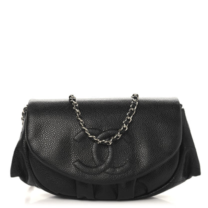 Chanel Caviar Half Moon Wallet On Chain WOC Black 1 of 12
