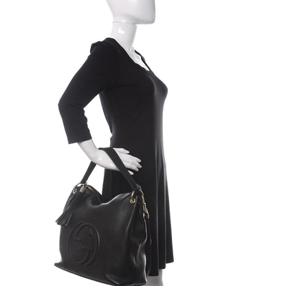 Gucci Pebbled Calfskin Large Soho Hobo Black 2 of 12
