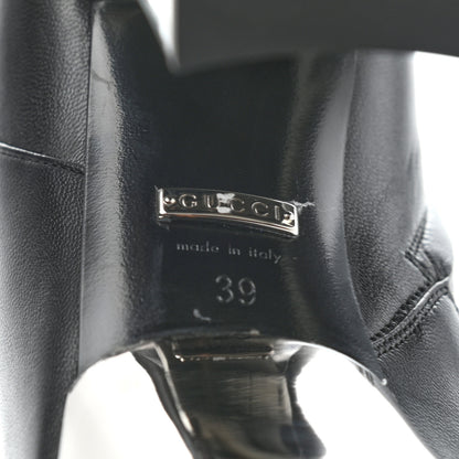 Gucci Malaga Kid Chrome Ankle Boots 39 Black 7 of 12