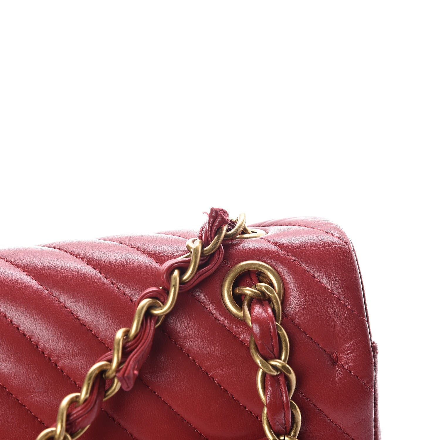 Chanel Lambskin Chevron Quilted Maxi Double Flap Red 24 of 26