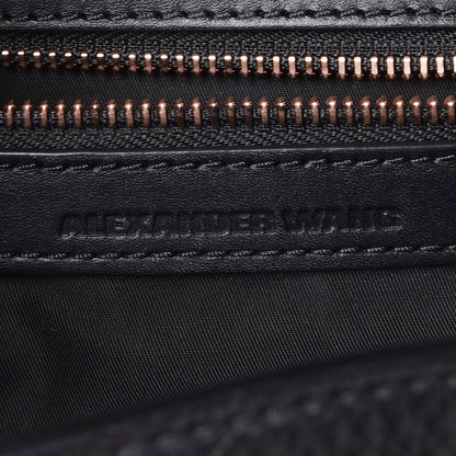 Alexander Wang Pebbled Calfskin Prisma Skeletal Backpack Black Rose Gold Hardware 6 of 9