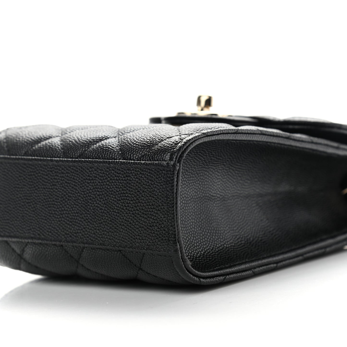 Caviar Quilted Classic Phone Holder Black