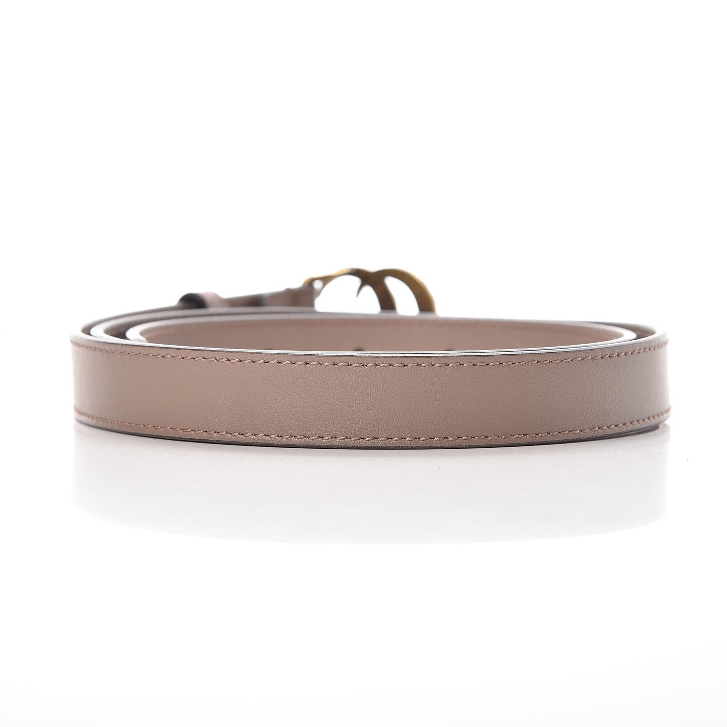 Calfskin Pearl Double G 20mm Belt 85 34 Porcelain Rose