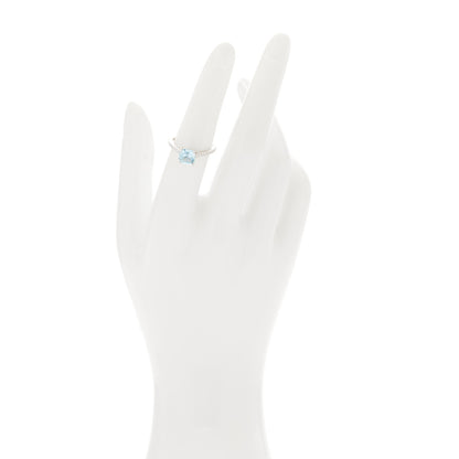 Tiffany Platinum Diamond Aquamarine 1.00ct Legacy Ring 52 6 2 of 6