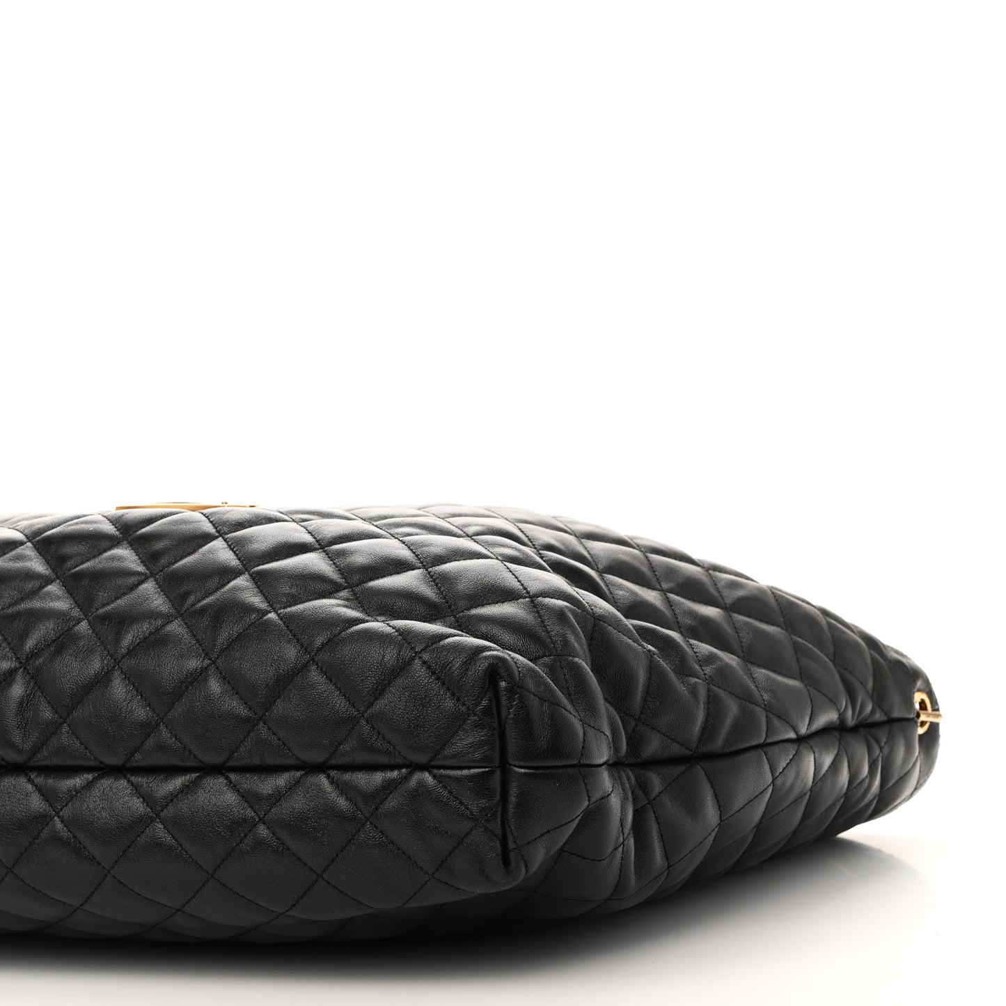 Lambskin Quilted Maxi Icare Shopping Tote Black