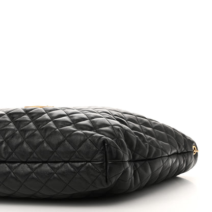 Saint Laurent Lambskin Quilted Maxi Icare Shopping Tote Black 10 of 10