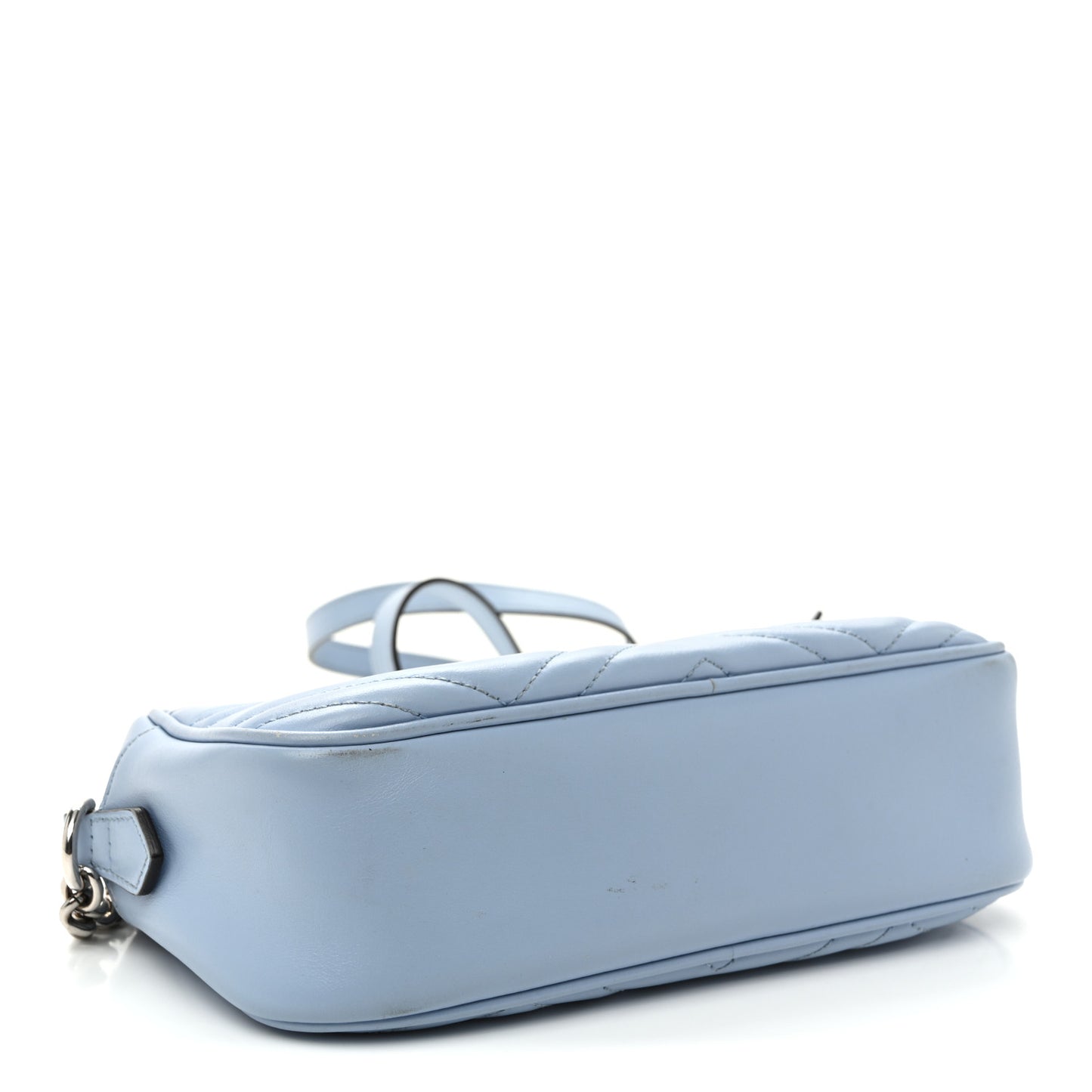 Calfskin Matelasse Small GG Marmont Chain Shoulder Bag Porcelain Light Blue