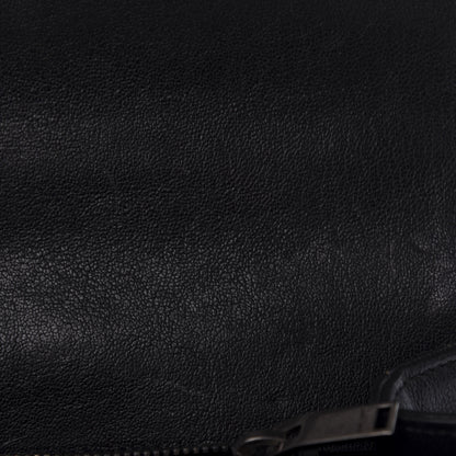 Saint Laurent Sheepskin Matelasse Chevron Monogram Medium College Bag Black 12 of 15
