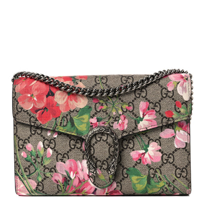 Gucci GG Supreme Monogram Blooms Mini Dionysus Chain Wallet Beige Multicolor Dry Rose 1 of 14
