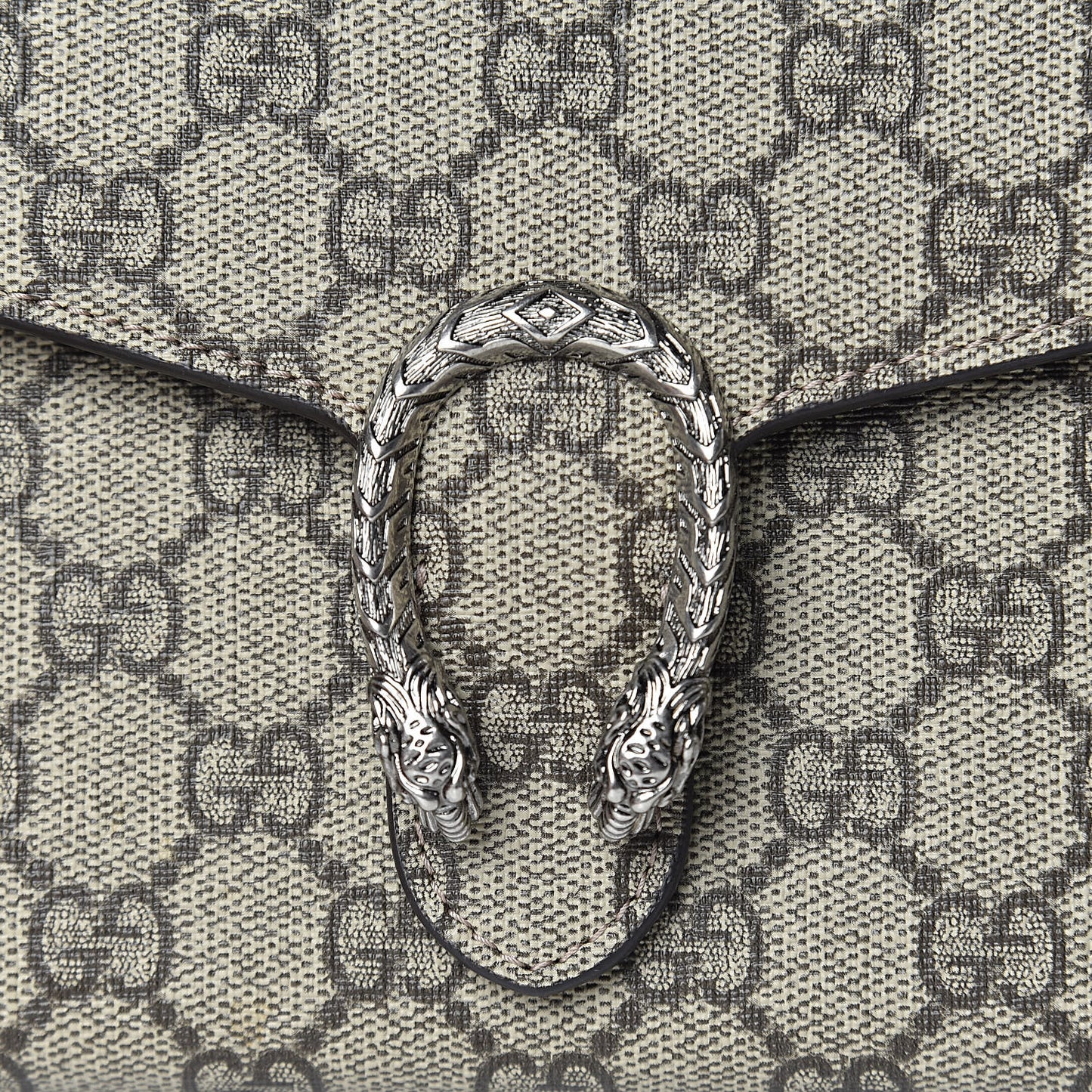 GG Supreme Monogram Mini Dionysus Chain Wallet Beige Taupe