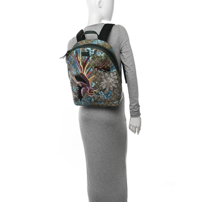 Gucci GG Supreme Monogram Blooms Bird Embroidered Dome Backpack 2 of 10