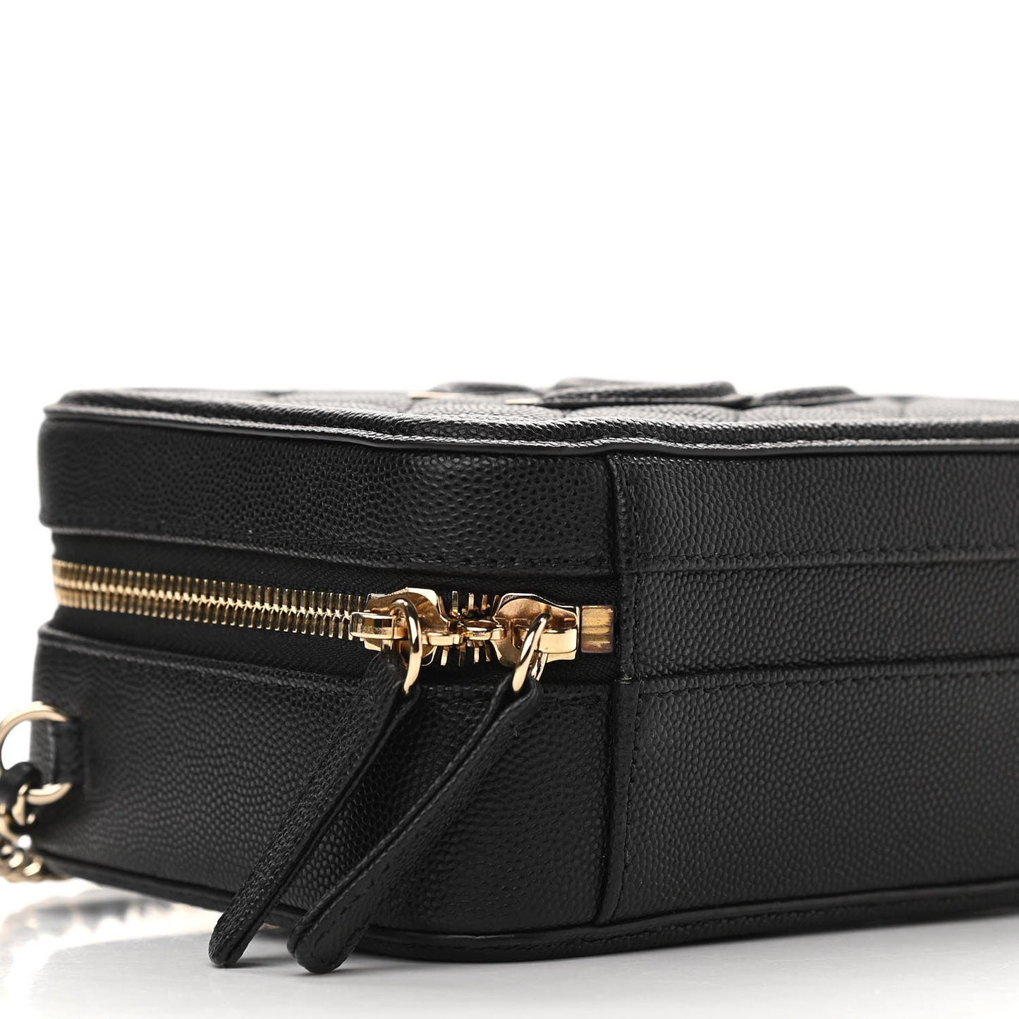 Caviar Quilted Small CC Filigree Vanity Case Black