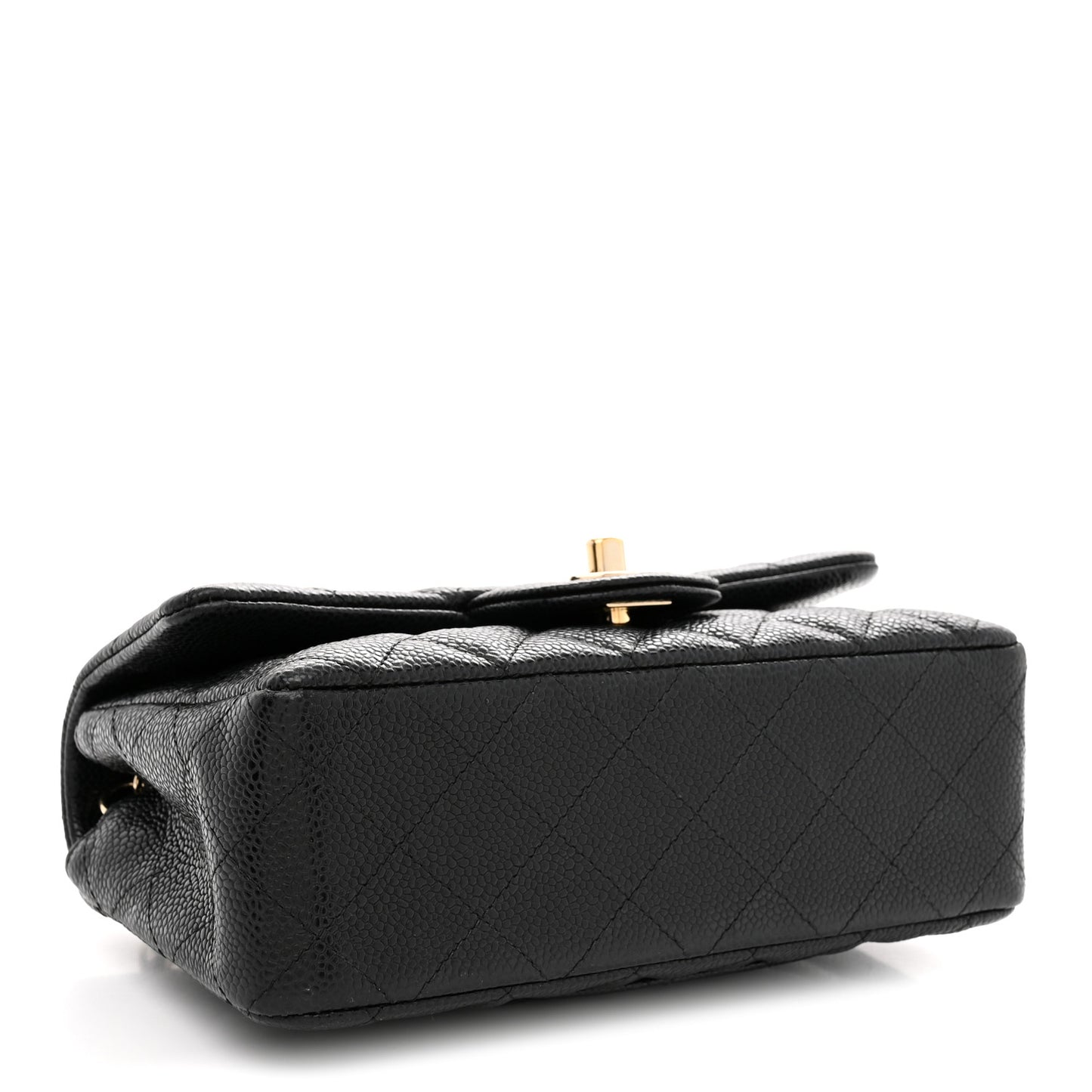 Caviar Quilted Mini Rectangular Flap Black