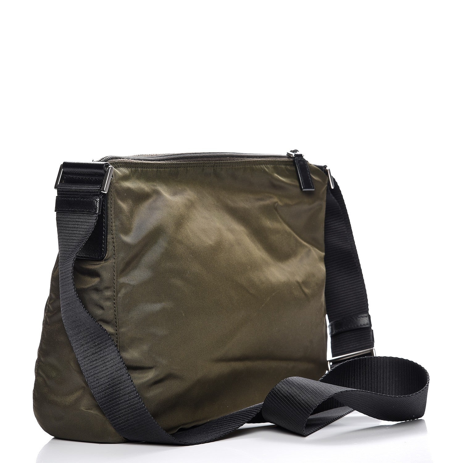 Prada Nylon Vela Flat Messenger Bag Mimetico 3 of 8