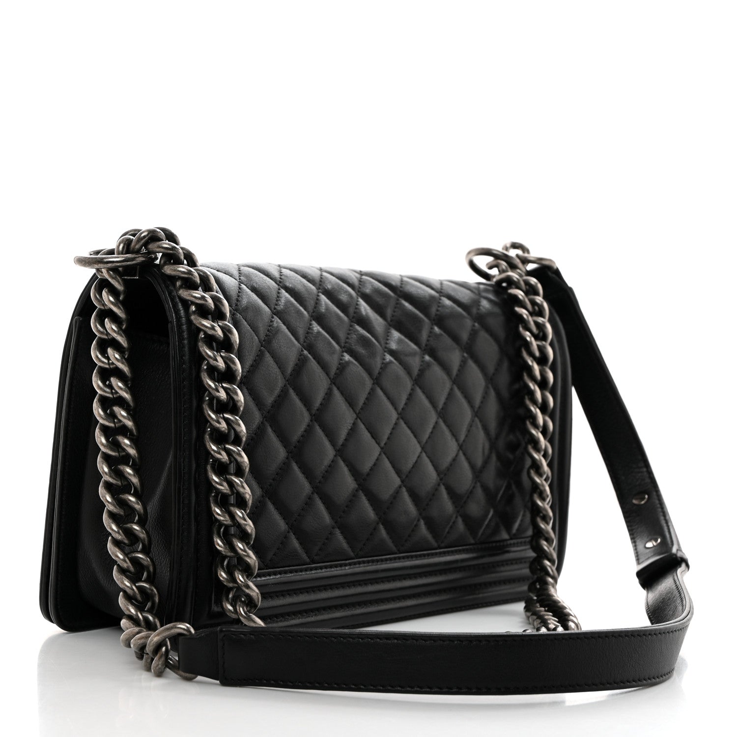 Chanel Calfskin Quilted Medium Boy Flap Black 2 of 10