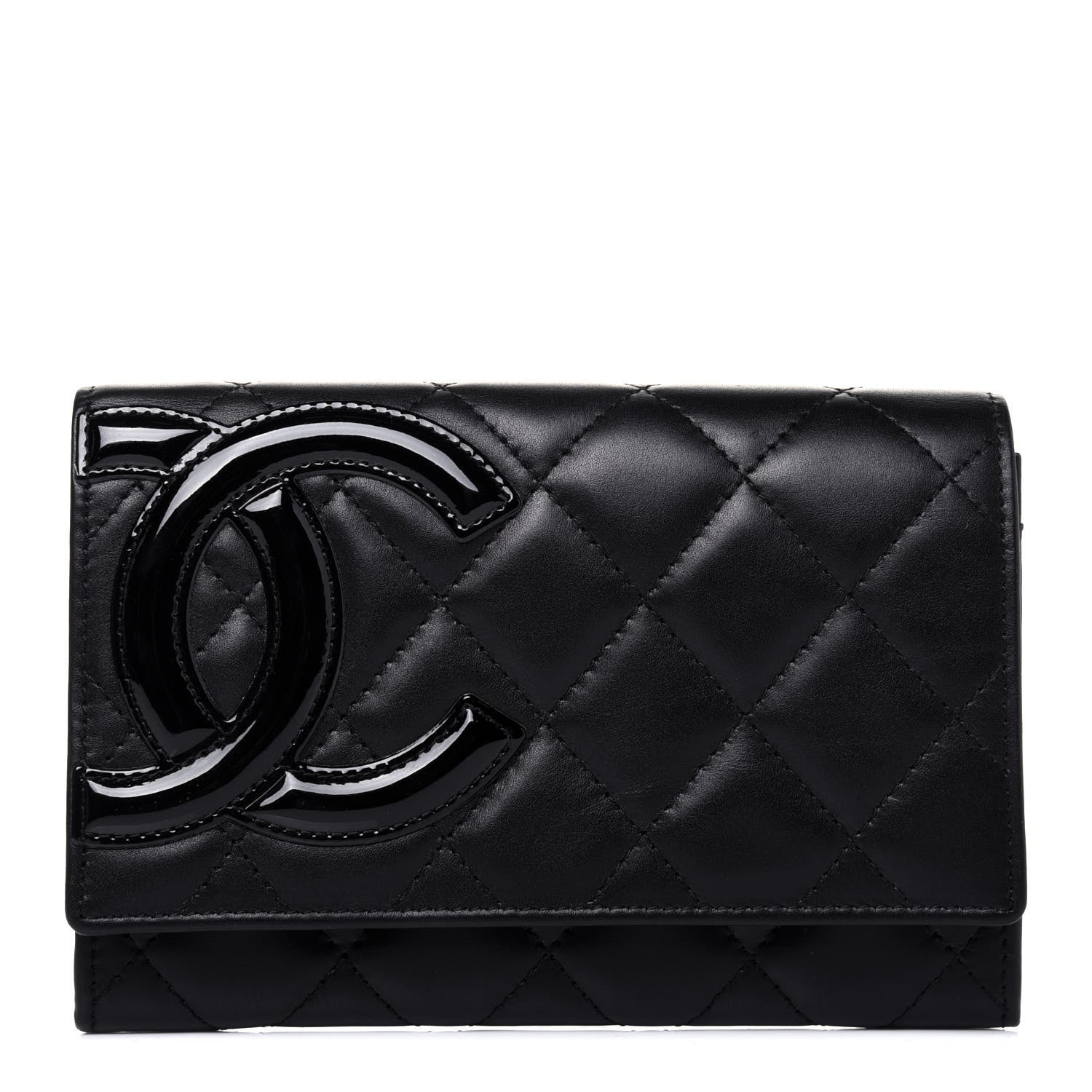 Chanel Calfskin Quilted Cambon Flap Wallet Black 1 of 13