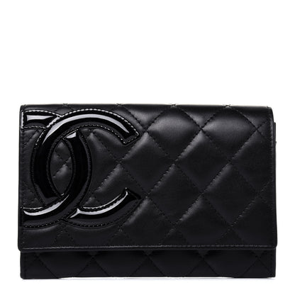 Chanel Calfskin Quilted Cambon Flap Wallet Black 1 of 13