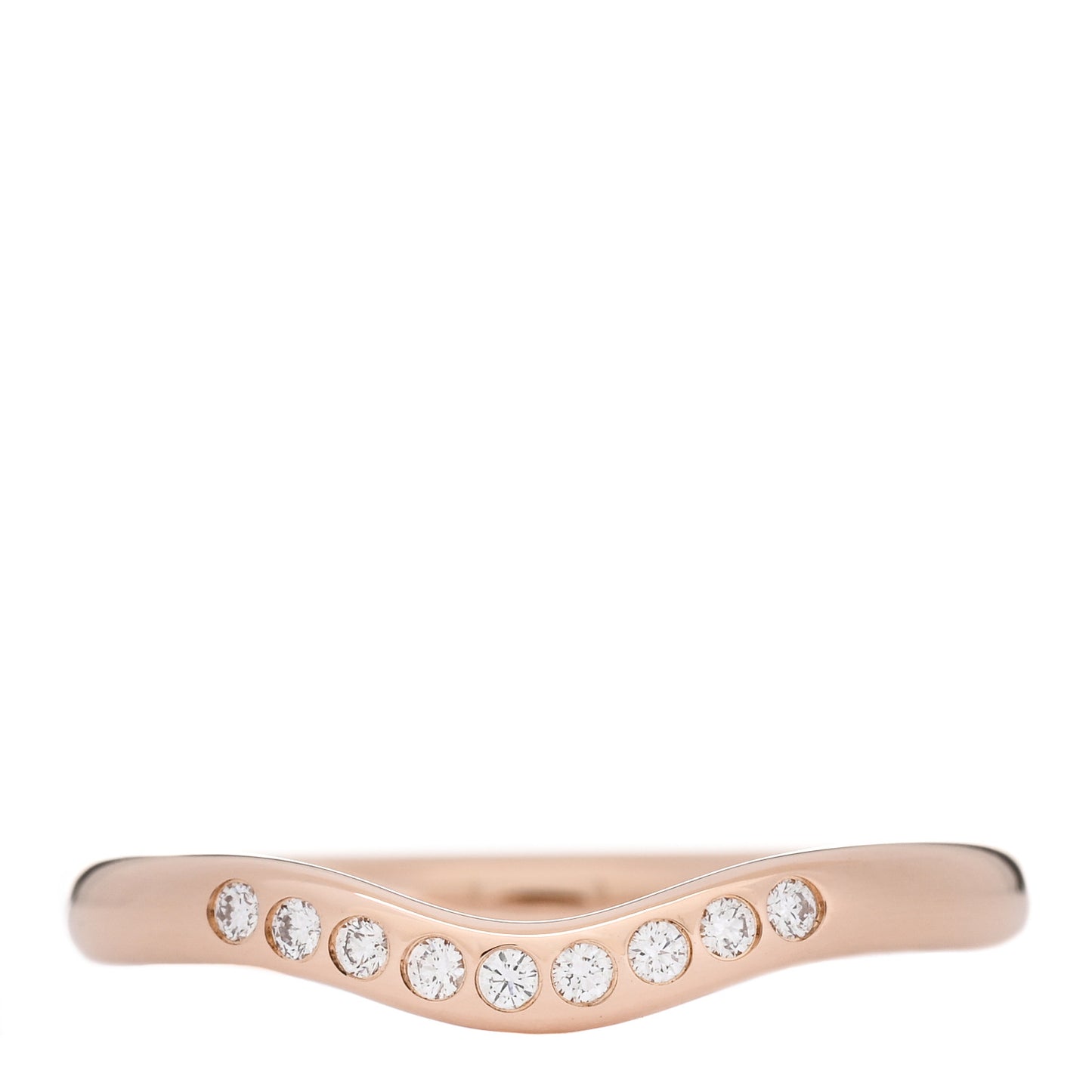 Rose Gold Diamond Elsa Peretti Wedding Band Ring 52 6