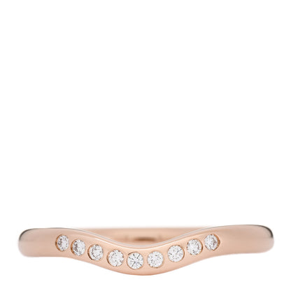 Tiffany Rose Gold Diamond Elsa Peretti Wedding Band Ring 52 6 1 of 6