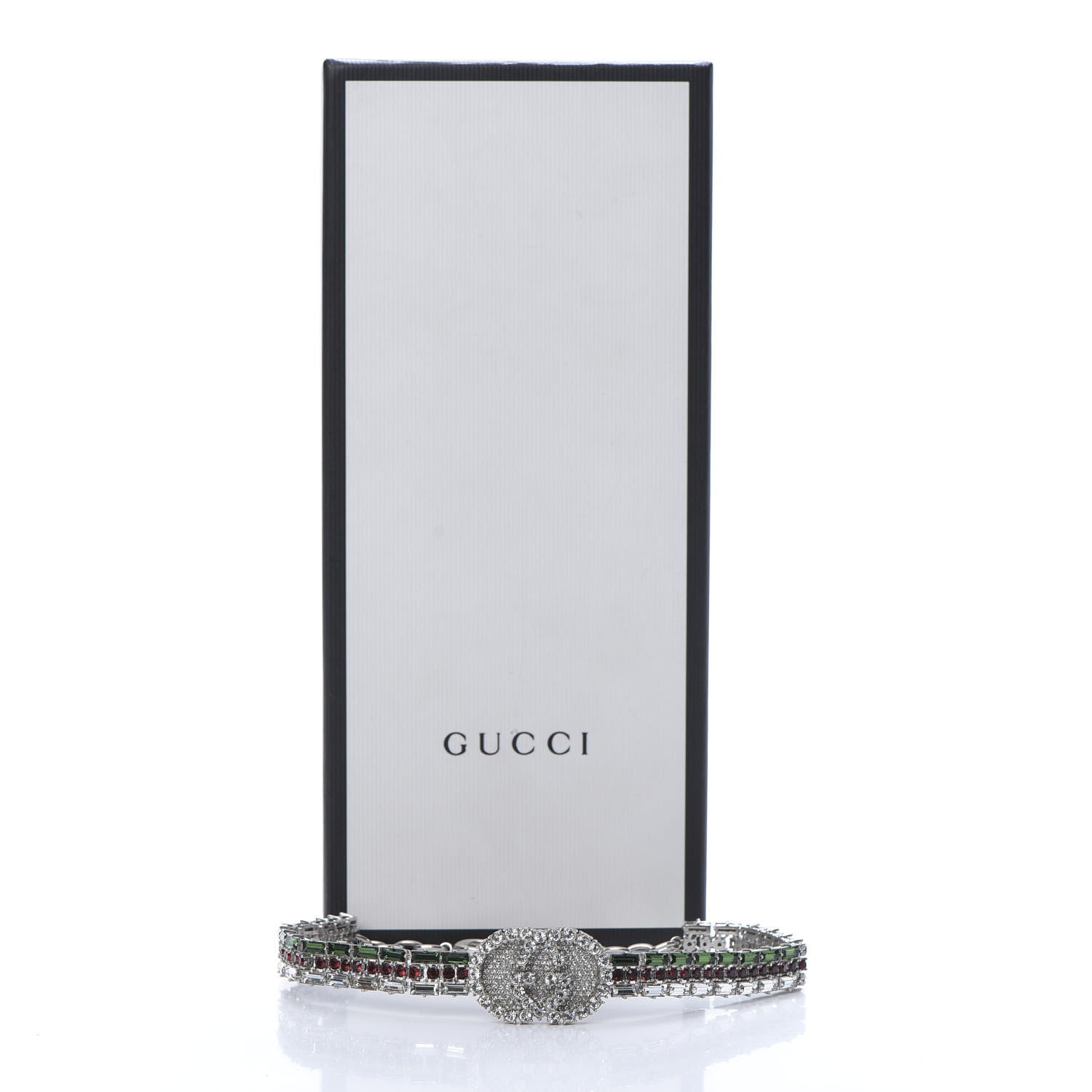 Gucci Crystal Embellished Interlocking G Choker Necklace Multicolor 7 of 7
