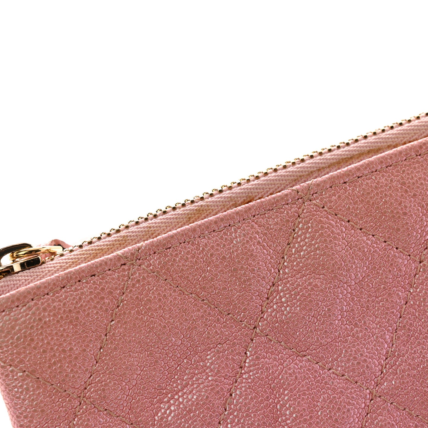 Iridescent Caviar Medium Night by the C Pouch Clutch Rose Pink