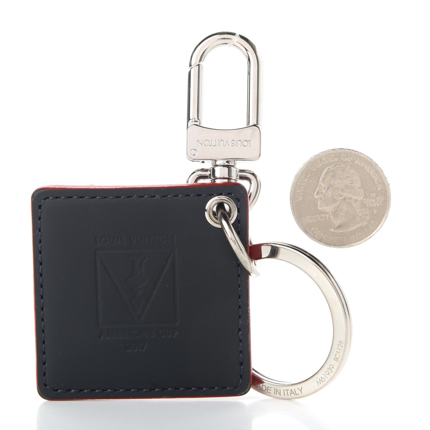 Louis Vuitton Damier Cobalt Latitude America's Cup Key Holder 2 of 3