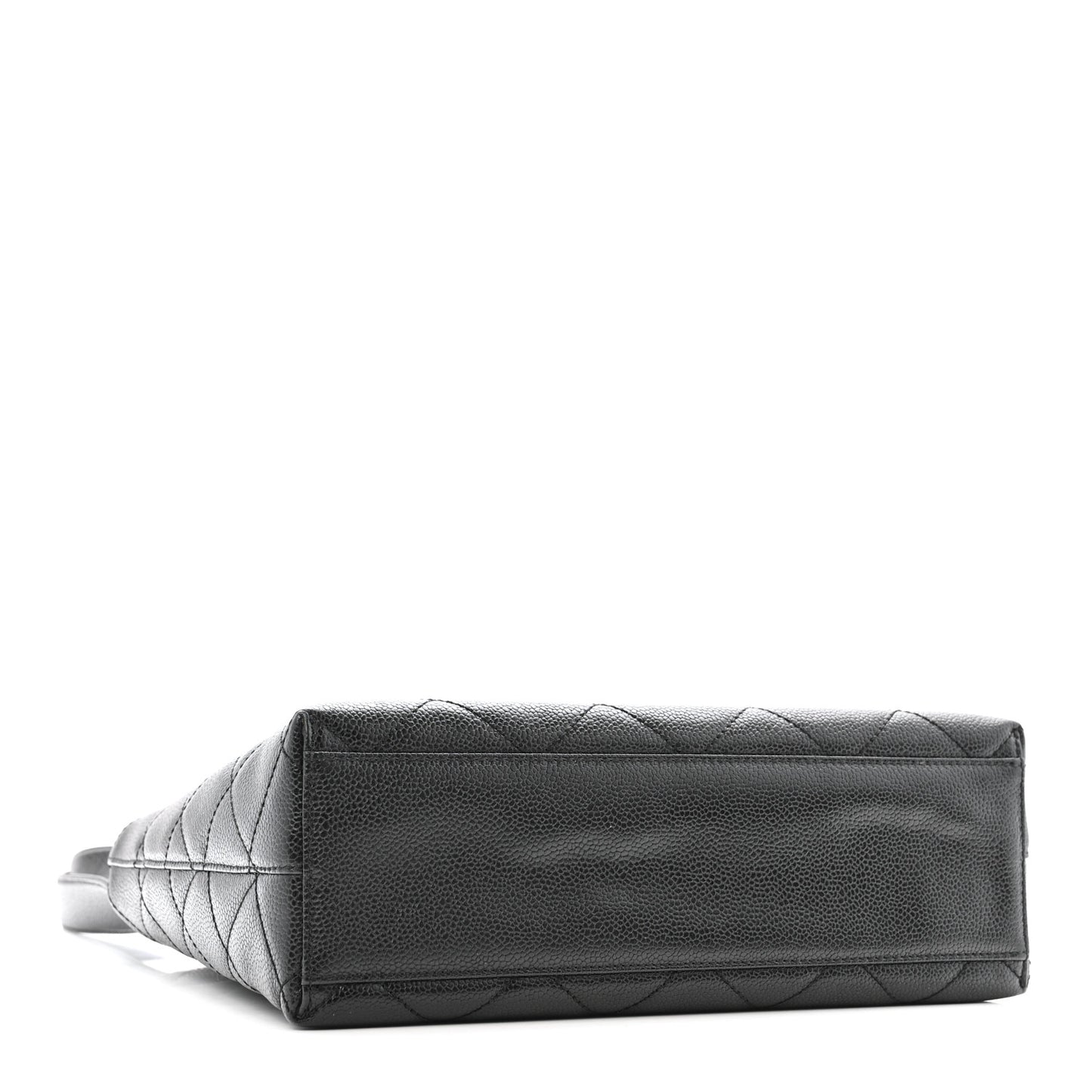 Caviar Diamond Flap Shoulder Bag Black