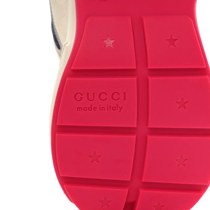Gucci GG Supreme Monogram Mix Monogram Mens Rhyton Sneakers 10 London Blue Beige Sun Yellow 6 of 9