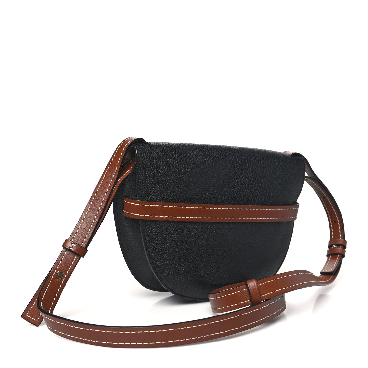 Loewe Grained Calfskin Small Gate Crossbody Bag Pecan Black 3 of 10