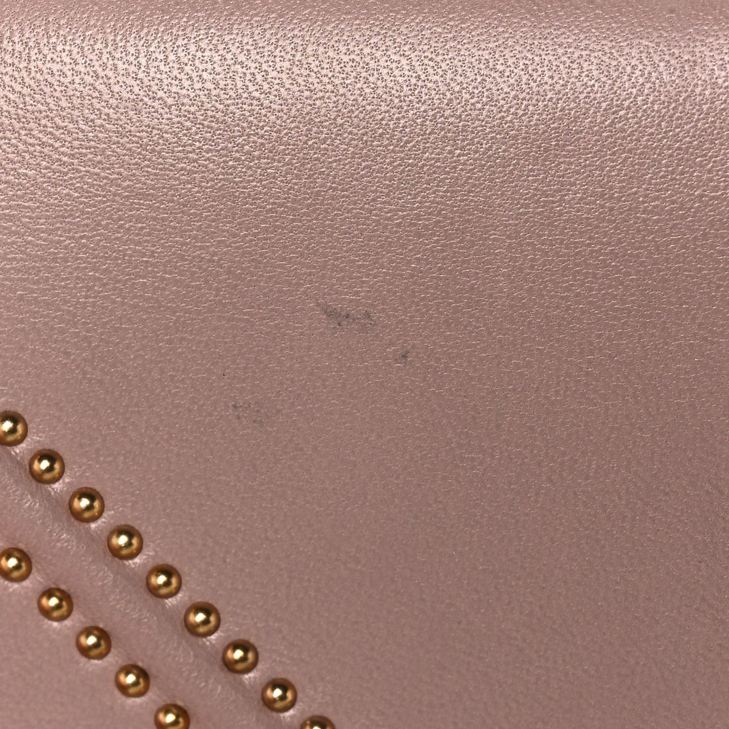 Calfskin Studded Diorama Wallet on Chain Pouch Nude